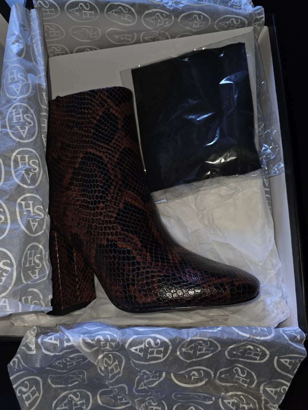 ASH Women's Jade Python Pront Ankle Bootie - Picture 6 of 6